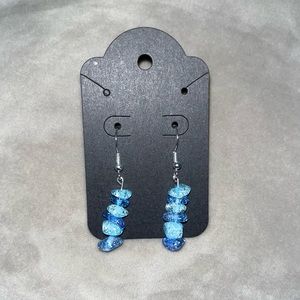 Blue crystal earrings